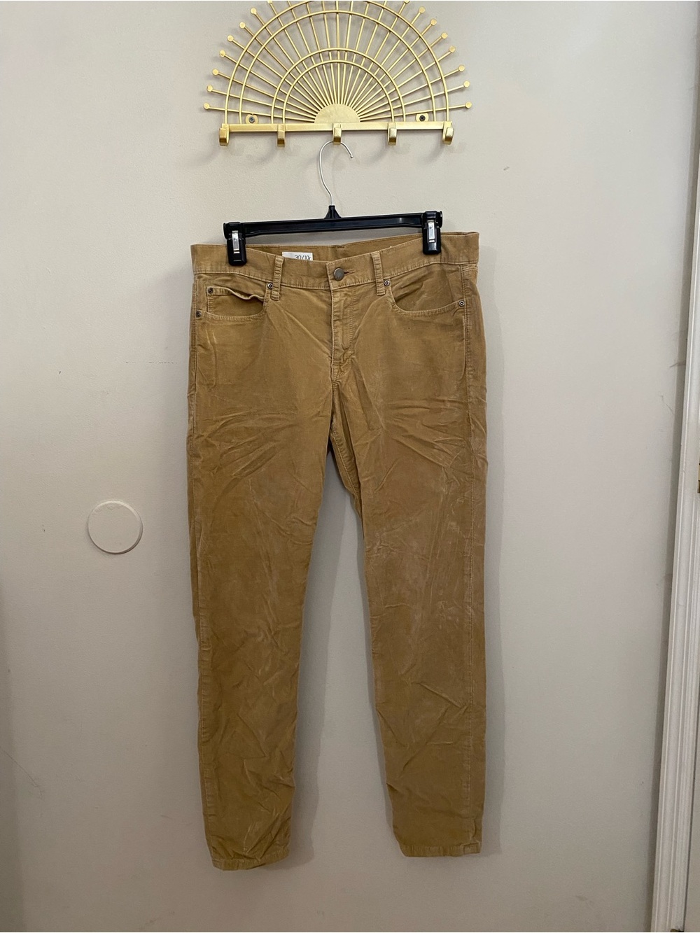 Men's Corduroy Pants in Tan - Classic Straight Fit